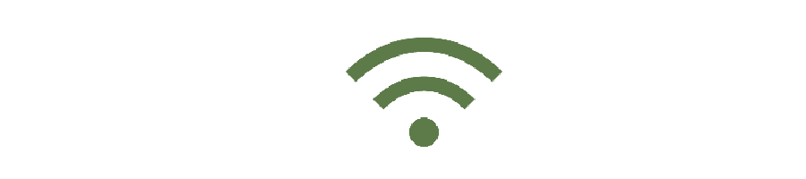 Green Wi-Fi signal icon.
